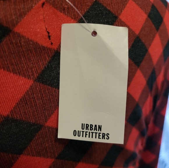 M Stretchy Red Plaid Dress - Picture 3 of 4